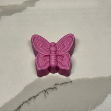 Load image into Gallery viewer, pink butterfly shaped soap 
