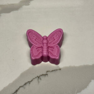 pink butterfly shaped soap 