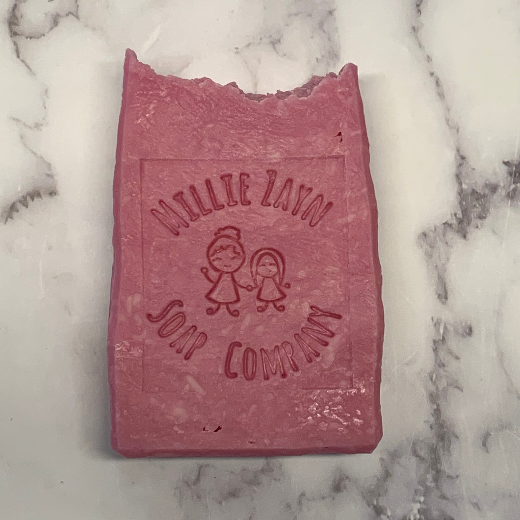 pink colored soap
